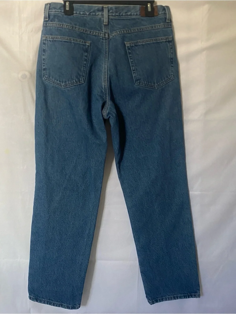 LL Bean Flannel Lined Jeans Mens 33x30 Classic Fit Blue Denim Plaid ID 100220